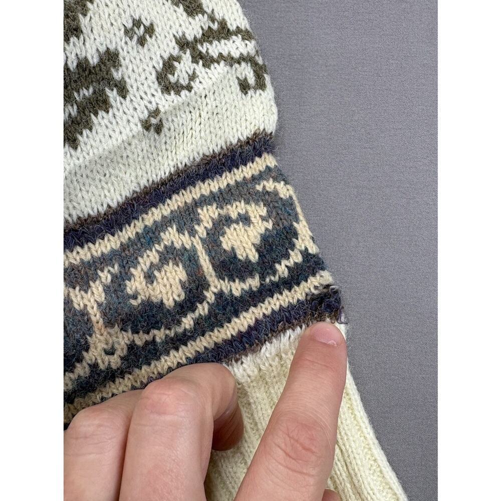 Vintage 80s Floral Knit Sweater Import Workshop Cottagecore Grandma Cozy S - Picture 7 of 7